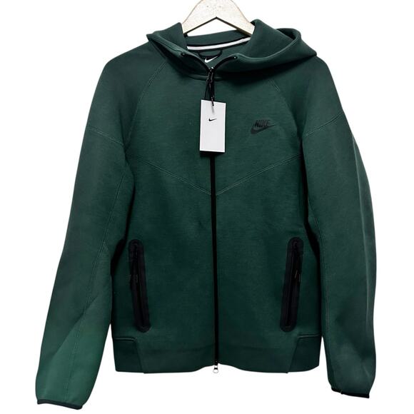 Nike Tech Gorge Green Full Zip Hoodie Sz M Mens - Picture 2 of 5